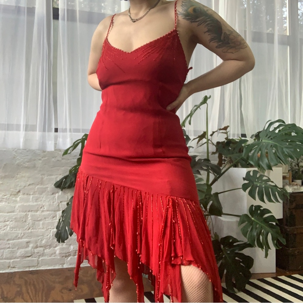 💃 Red-hot beaded salsa dress 💃